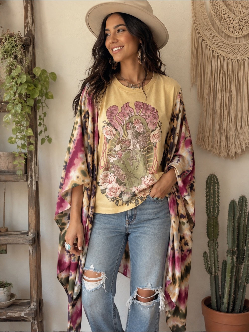 Pink Floyd Graphic Kimono Tee